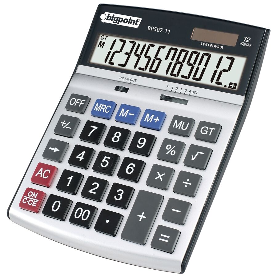 BİGPOİNT BP507-11 HESAP MAKİNESİ 12 HANE SİLVER