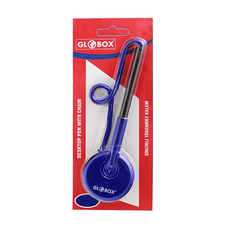 GLOBOX 1032 ZİNCİRLİ TÜKENMEZ KALEM MAVİ 24'LÜ KT.