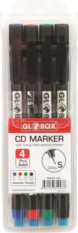 GLOBOX 1003 S KARIŞIK CD KALEMİ 4'LÜ