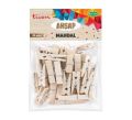 TİCON 328583 AHŞAP MANDAL BÜYÜK BOY 25'Lİ PAKET NATUREL