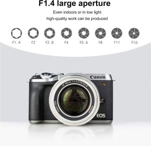 Viltrox AF 56mm f1.4 M Gümüş Lens (Canon EF-M)