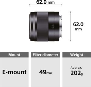 Sony E 50mm F1.8 OSS Lens (SEL50F18)