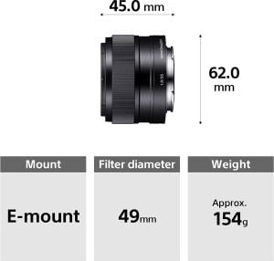 Sony E 35mm F1.8 OSS Lens (SEL35F18)