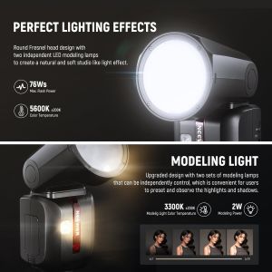 Neewer Z2-C Yuvarlak Başlıklı Bataryalı Tepe Flaşı Difüzör Set (Canon)