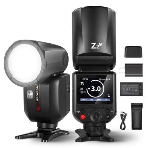Neewer Z2-N Yuvarlak Başlıklı Bataryalı Tepe Flaşı Difüzör Set (Nikon)