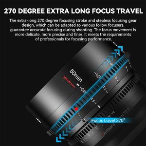 7artisans 50mm T2.0 Large Aperture Full Frame Cine Lens (Sony)
