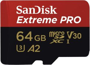 SanDisk 64GB Extreme Pro MicroSDXC Hafıza Kartı (200mb/s)