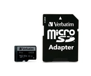 Verbatim 64GB Pro U3 Micro SDXC Hafıza Kartı