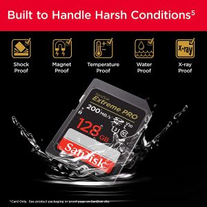 SanDisk 128GB Extreme Pro SDHC/SDXC Hafıza Kartı (200mb)