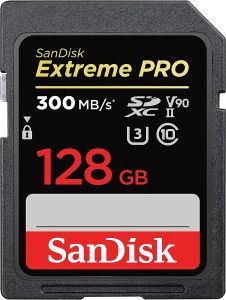 SanDisk 128GB Extreme PRO 300Mb SDXC UHS-II V90 SD Kart