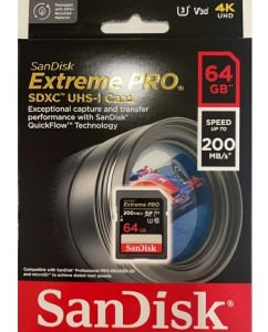 SanDisk 64GB Extreme Pro SDHC/SDXC Hafıza Kartı (200mb)