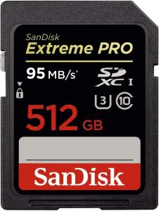 SanDisk 512GB Extreme Pro SDHC/SDXC Hafıza Kartı (200mb)