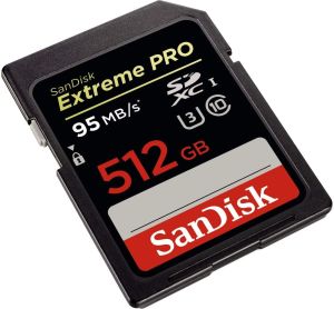 SanDisk 512GB Extreme Pro SDHC/SDXC Hafıza Kartı (200mb)