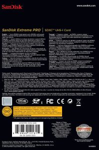 SanDisk 512GB Extreme Pro SDHC/SDXC Hafıza Kartı (200mb)