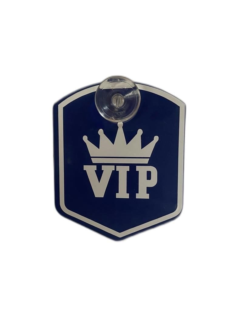 Vantuzlu Pleksi Cam Süsü - VIP - Mavi Beyaz