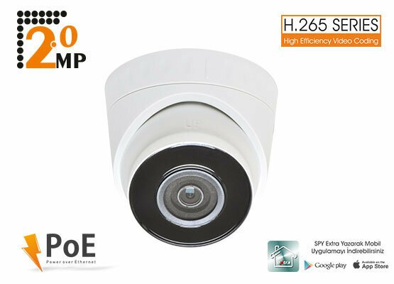 SP-EX1323G0E-I 2.0 MP 2,8 MM MP LENS 2 EXIR LED H.265 IR DOME IP KAMERA DAHİLİ MİC.