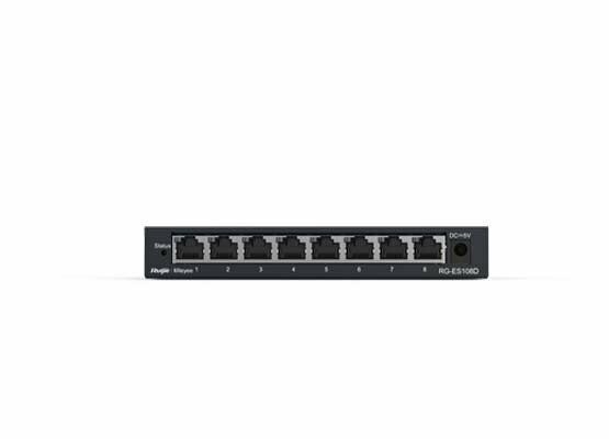 RG-ES108D 8 Portlu, 10/100 Fast Ethernet, Tak Çalıştır Switch, Metal Kasa