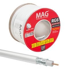 MAG RG6/U4 0.90 MM 48*0.12 TEL CCS MAKARALI ANTEN KABLOSU YERLİ ÜRETİM