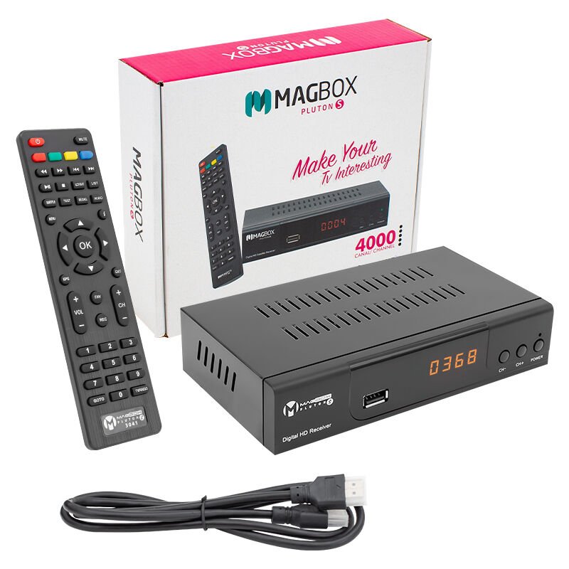 MAGBOX PLUTON S YENİ MODEL KASALI FULL HD UYDU ALICISI TKGS'Lİ (SCART+HD) HDMI KABLO DAHİL