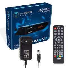 MAGBOX PRESTİGE DVB-T2/C FULL HD MİNİ KARASAL-UYDU ALICISI (HDMI+SCART) YOUTUBE'LU