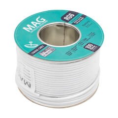 MAG RG6/U6 1.00 MM 64*0.12 TEL CCS MAKARALI ANTEN KABLOSU YERLİ ÜRETİM (100 METRE)