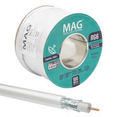 MAG RG6/U6 1.00 MM 64*0.12 TEL CCS MAKARALI ANTEN KABLOSU YERLİ ÜRETİM (100 METRE)