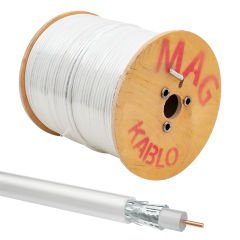 MAG RG6/U6 1.00 MM 64*0.12 TEL CCS TAHTA MAKARALI ANTEN KABLOSU YERLİ ÜRETİM (300 METRE)