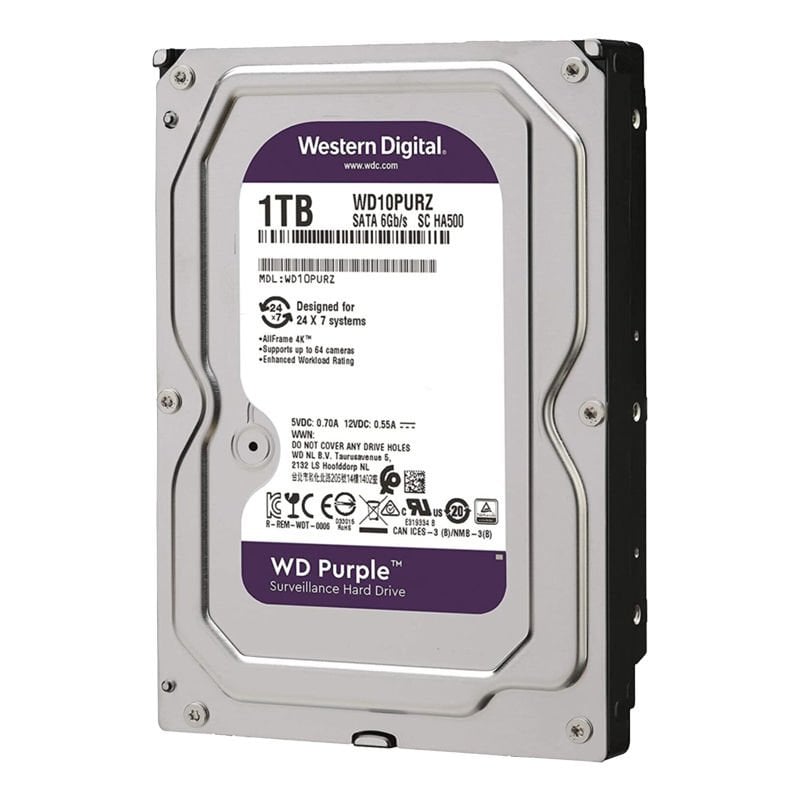 WESTERN DIGITAL PURPLE WD10PURZ 1 TB SATA 6GB/S 7/24 GÜVENLİK HARDDISK