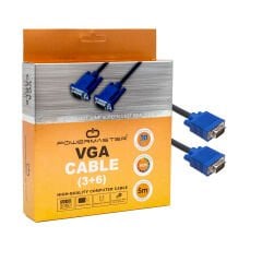 POWERMASTER VGA KABLO 15 PİN 3+6 ERKEK/ERKEK 5M KUTULU