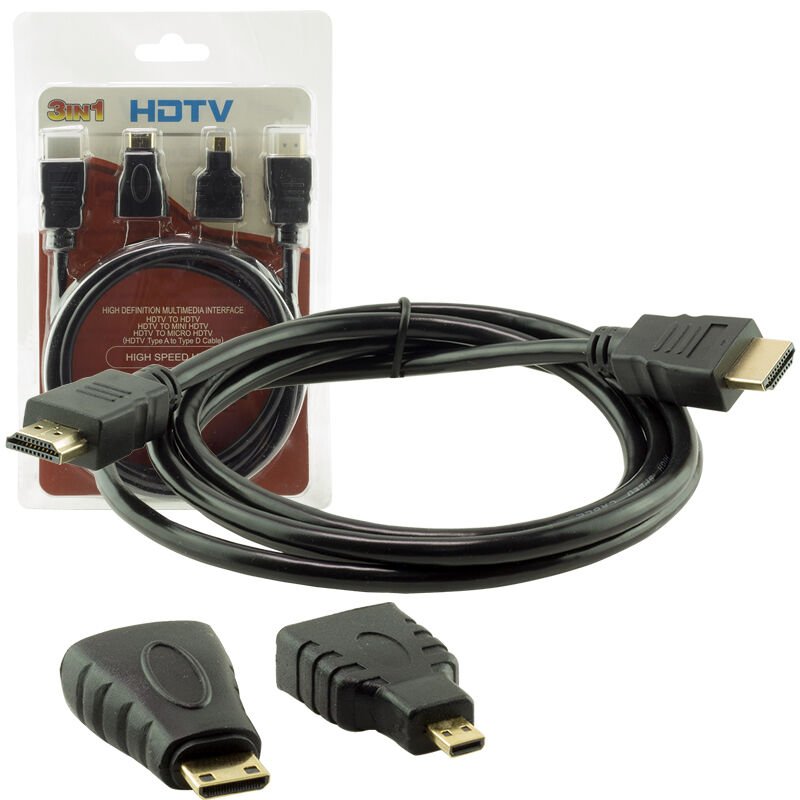 HDMI KABLO 1.5 METRE 3'LÜ SET POWERMASTER (MICRO HDMI HDMI*MİNİ HDMI HDMI)