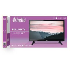 HELLO HL-2200 22'' FULL HD LED MONİTÖR (220V-12 VOLT) (AUDIO IN-RCA-VGA-HDMI-USB) 55 CM X 32 CM