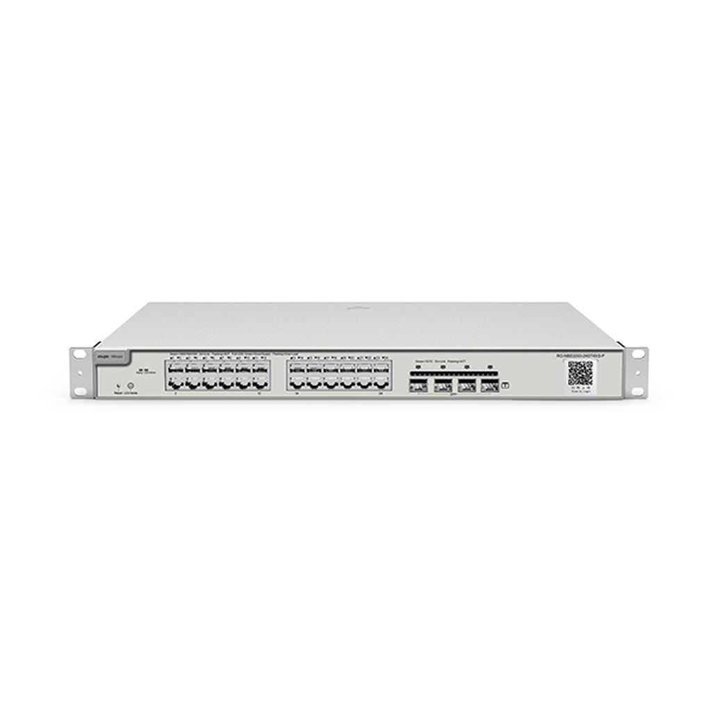 Reyee RG-NBS3200-24GT4XS-P 24 Portlu, 10/100/1000 Gigabit, L2 Yönetilebilir Switch, 4*10G SFP, 24 Port PoE (370W)