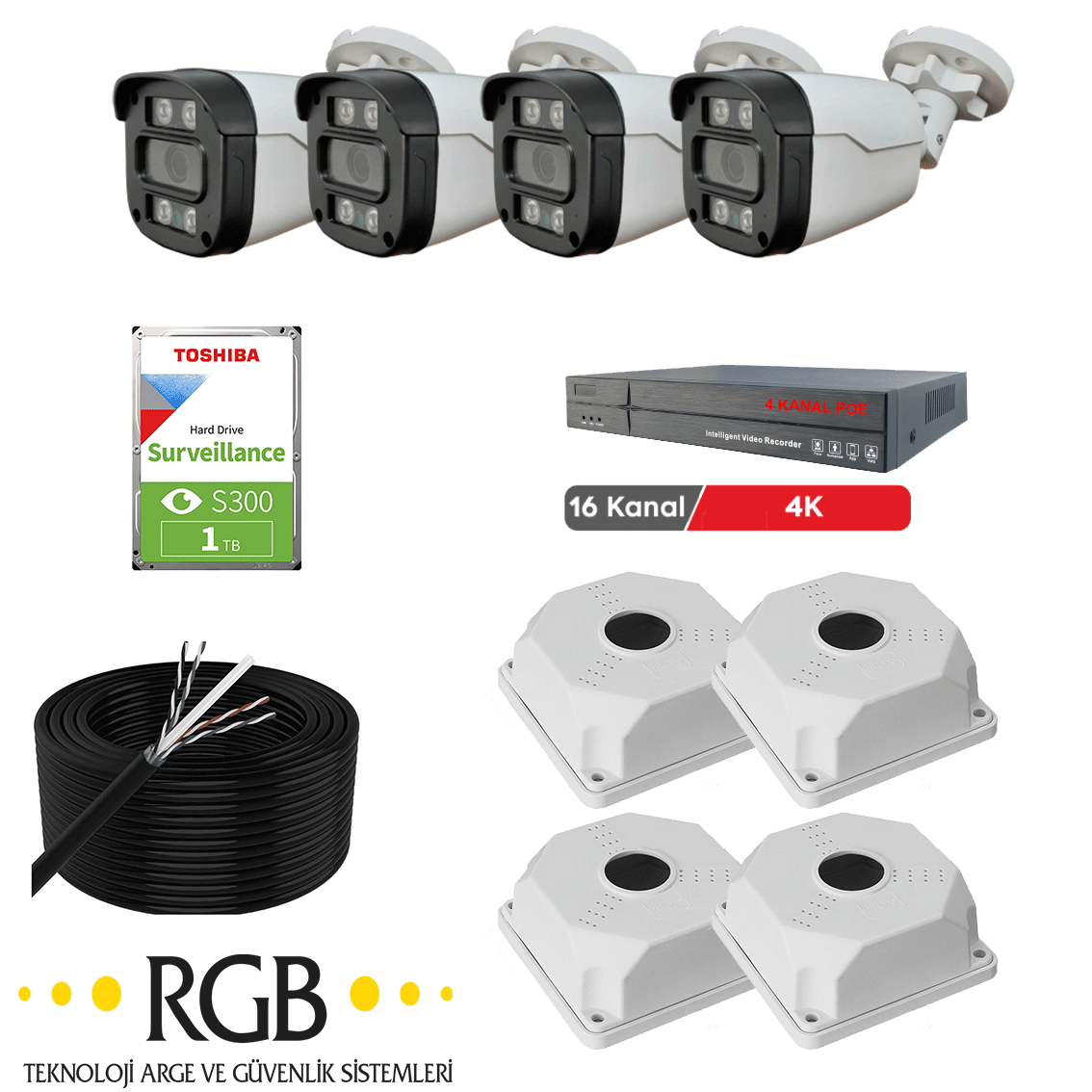 4 MP IP KAMERA SETİ -  4 LÜ SET