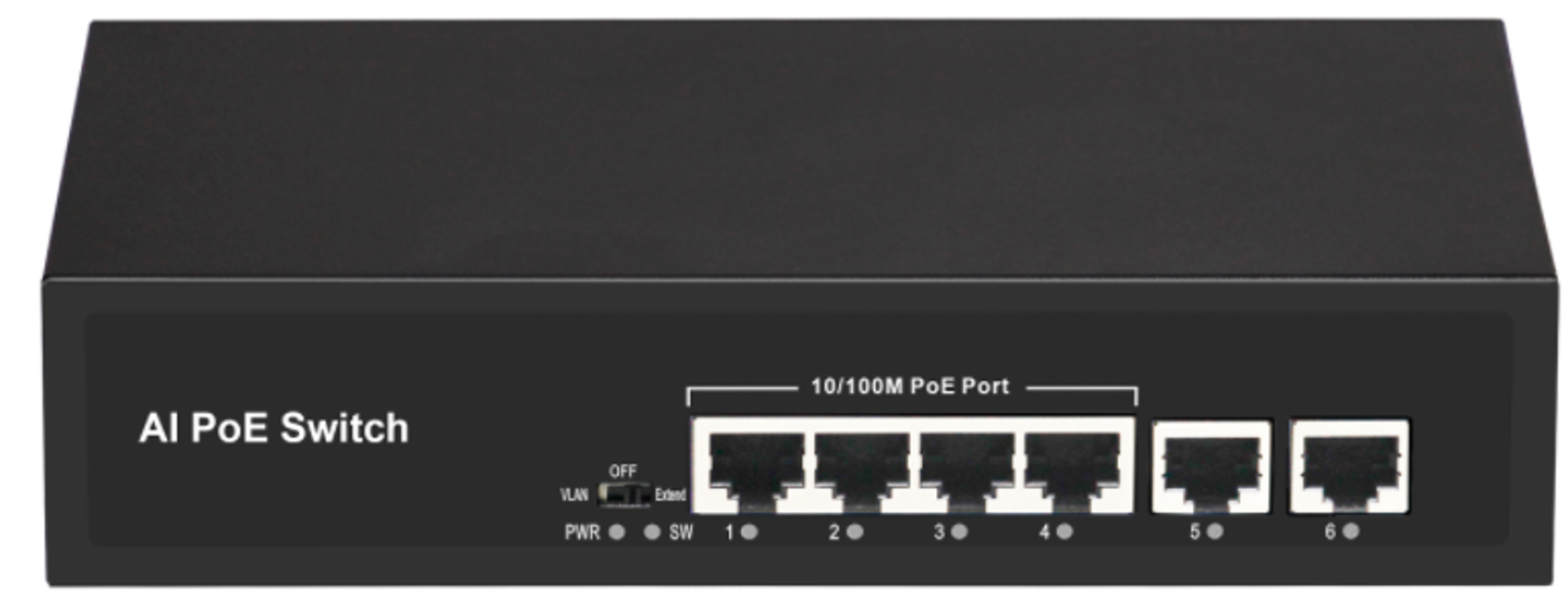 ODS-4P2U  -  4 ports 10/100M PoE Switches+ 2 ports 10/100 Uplink