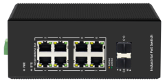 ODS-E-8MGP2S - Managed 8 Ports 10/100/1000M  Industrial PoE Switch + 2 Uplink Gigabit SFP port