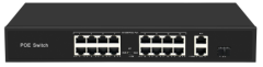ODS-16P2U1S-200 - 16 ports 10/100M POE Switches+ 2 Uplink Gigabit + 1 Uplink 200W