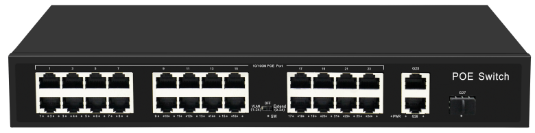 ODS-24P2U1S-300 - 24 ports 10/100M POE Switches