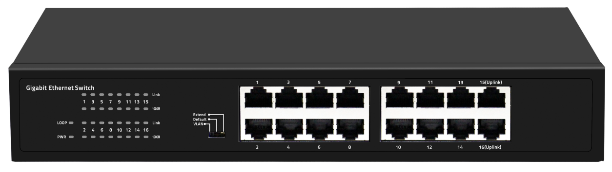 ODS-16GP - 16 ports Gigabit Ethernet Switch , 10/100/1000M