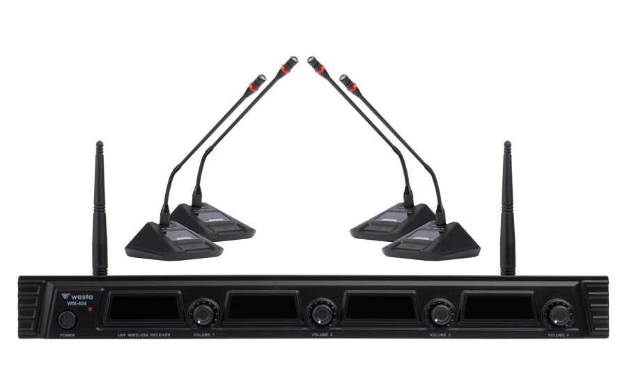 WM-404C - 4 Kanal UHF Masa Mikrofon Seti