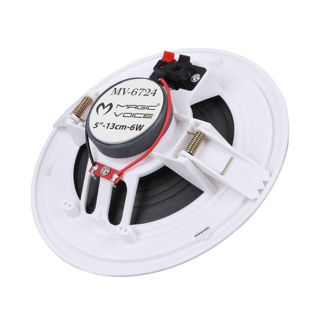 MAGICVOICE MV-6724 13 CM 6 WATT 8 OHM 5'' BEYAZ TRAFOSUZ ALÇIPAN HOPARLÖR