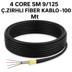 4 CORE SM 9/125  Ç.ZIRHLI FİBER KABLO - 100 Mt