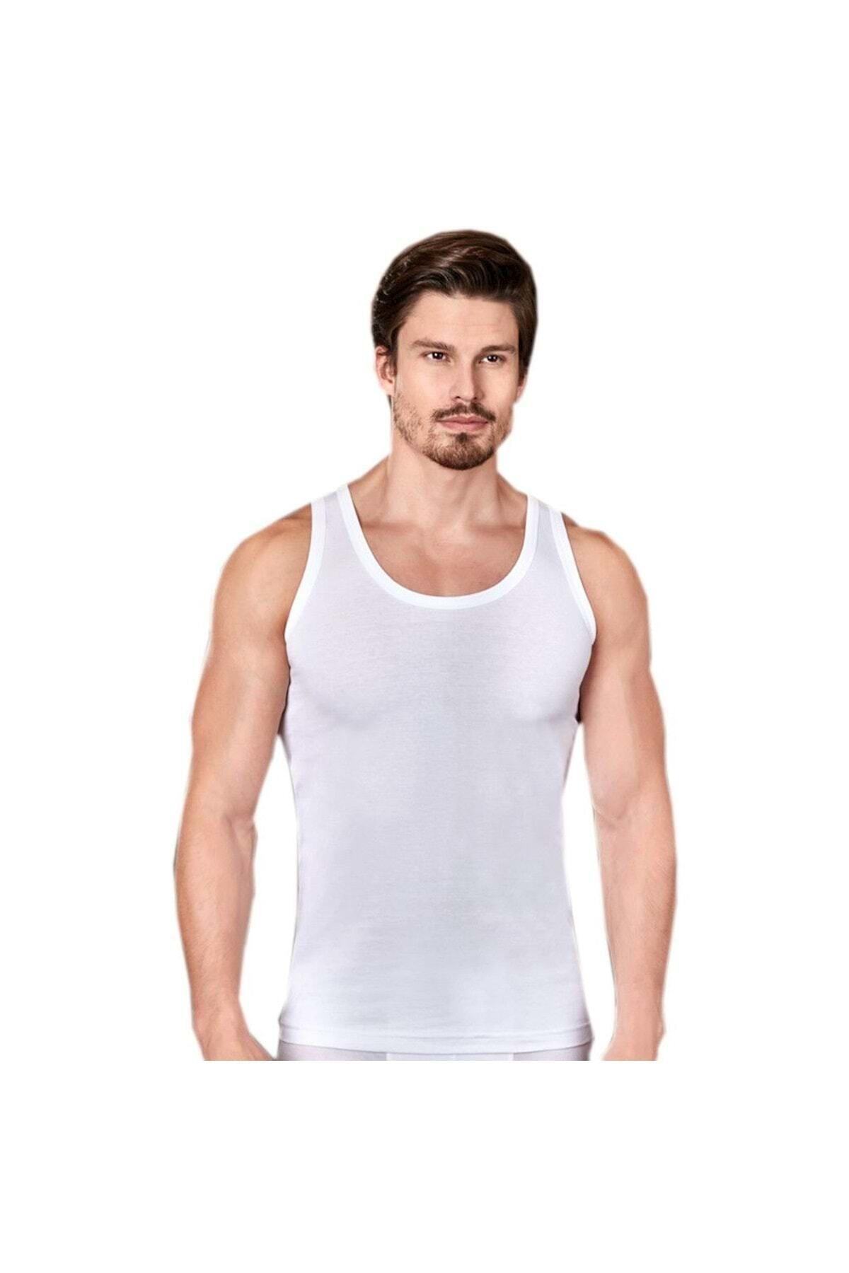 Erkek Beyaz Modal Yazlık İnce Atlet 1035