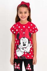 MINNIE MOUSE KIZ ÇOCUK KISA KOL KAPRİ TAKIMI