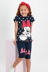MINNIE MOUSE KIZ GARSON KISA KOL KAPRİ TAKIMI