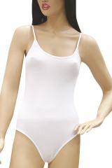 Kadın Beyaz İp Askılı Çıtçıtlı Body