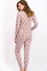 KADIN SIFIR YAKA PİJAMA TAKIMI HOMEWEAR