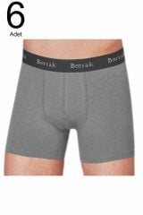 Erkek Gri 6'lı Paket  Likralı Modal EsnekBoxer ELF568BER4476CCM6