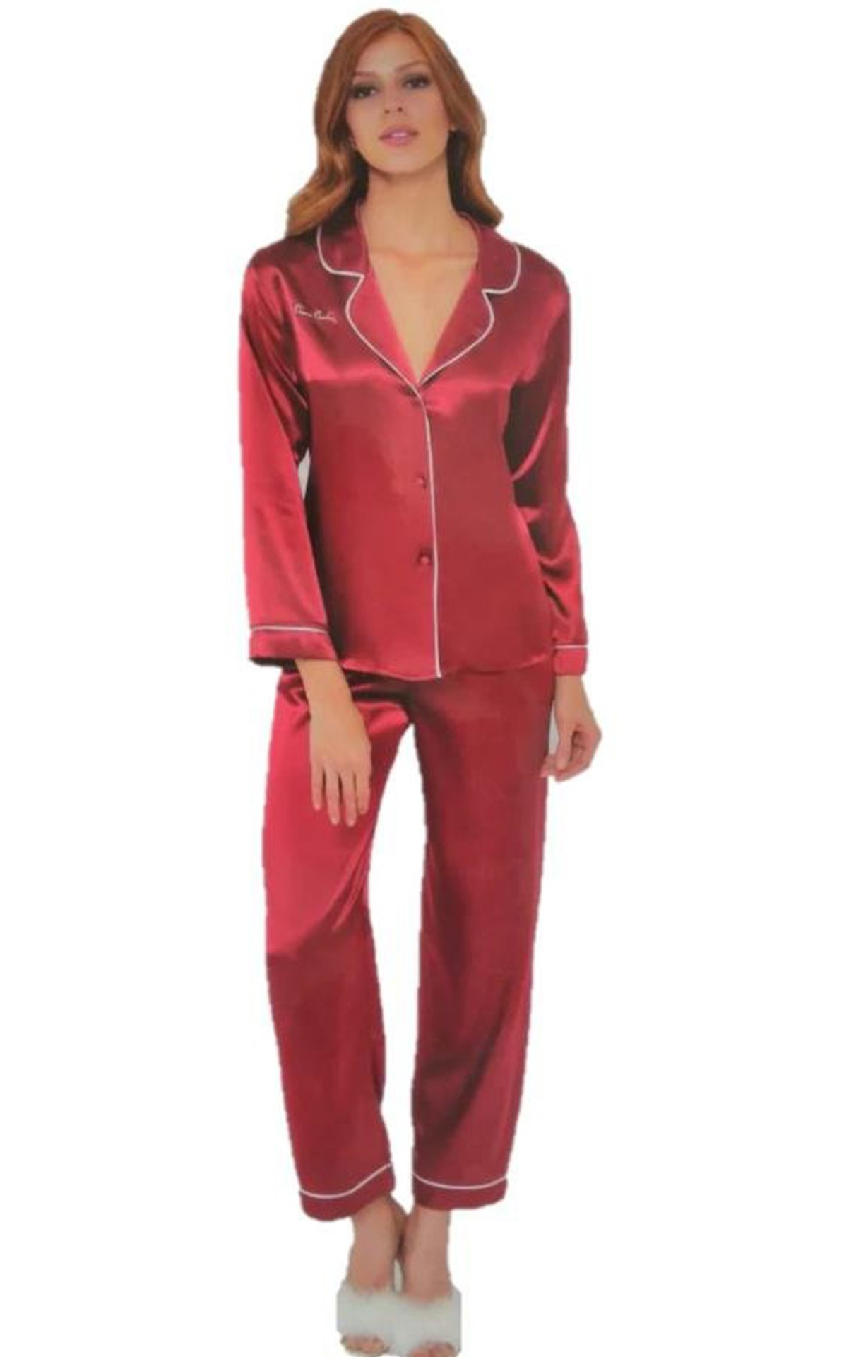 Pierre Cardin 1200 Kadın Saten Pİjama Takım