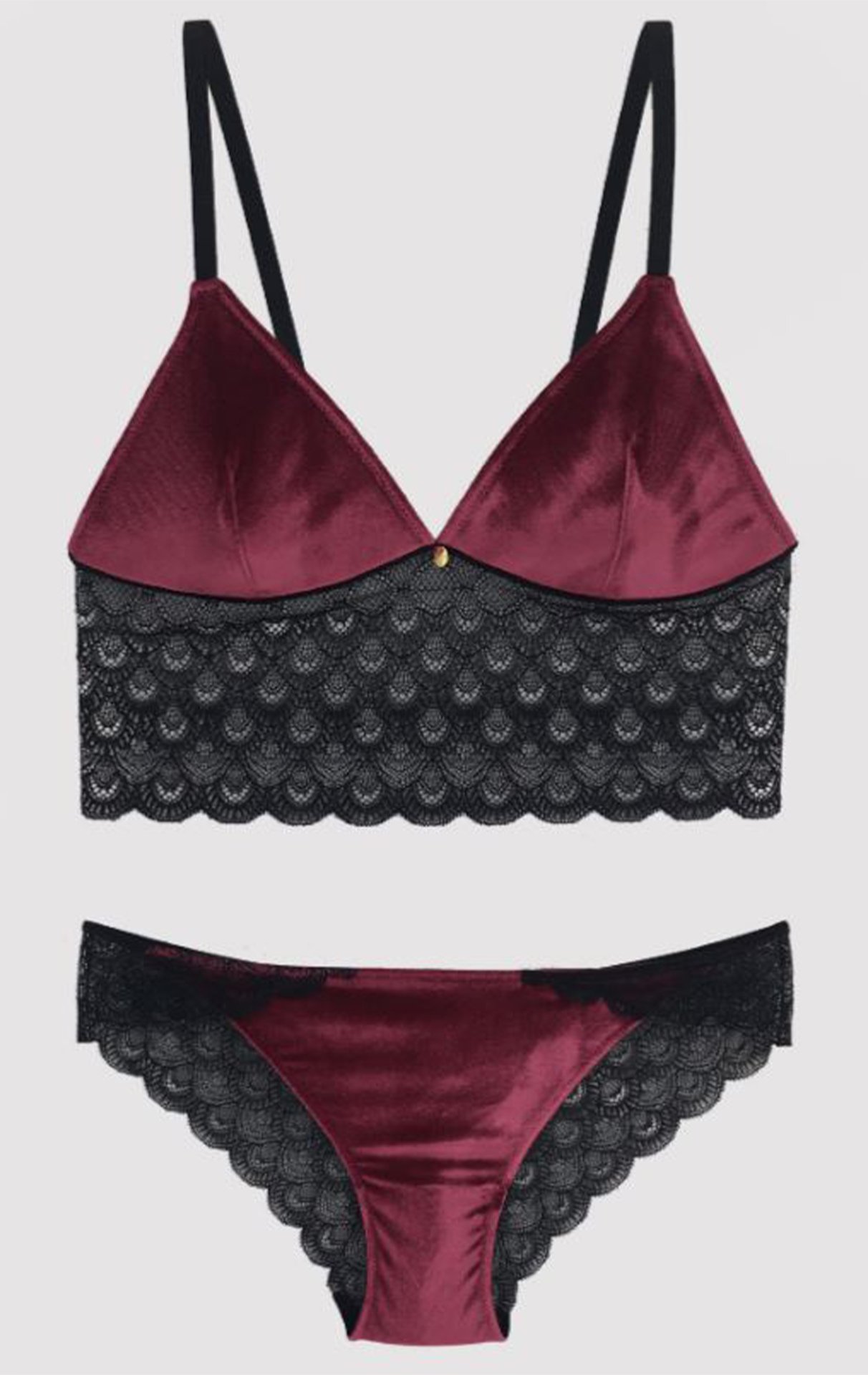 Pierre Cardin 4768 Garnet Süngerli Bralet Sütyen Takım