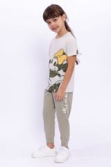 Lisanslı Kremmelanj Kız Çocuk Pijama Takımı
